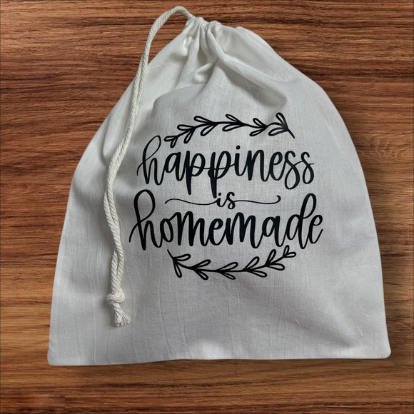 Farmhouse Linen Sourdough Handmade Bread Bag, Reusable Cotton Bread Bag - Picture 3 of 5